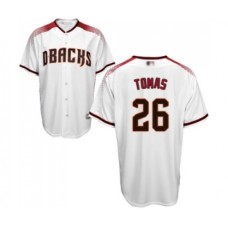 Men's Arizona Diamondbacks #26 Yasmany Tomas Replica White Home Cool Base Baseball Jersey