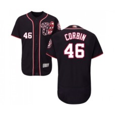 Men's Washington Nationals #46 Patrick Corbin Navy Blue Alternate Flex Base Authentic Collection Baseball Jersey