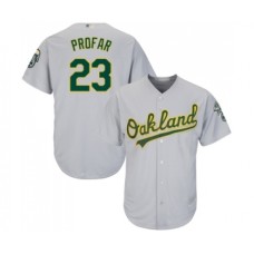 Men's Oakland Athletics #23 Jurickson Profar Replica Grey Road Cool Base Baseball Jersey