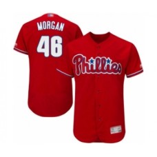 Men's Philadelphia Phillies #46 Adam Morgan Red Alternate Flex Base Authentic Collection Baseball Player Stitched Jersey