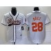 Men's Detroit Tigers #28 Javier Bez White Cool Base Stitched Baseball Jersey