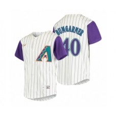 Men's Arizona Diamondbacks #40 Madison Bumgarner Nike Cream 2020 Cooperstown Collection Alternate Stitched Jersey