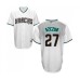 Men's Arizona Diamondbacks #27 Matt Szczur Replica White Capri Cool Base Baseball Jersey