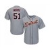 Men's Detroit Tigers #51 Matt Moore Replica Grey Road Cool Base Baseball Jersey