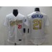 Men's Los Angeles Dodgers #21 Walker Buehl Olive Gold Authentic Stitched Jersey