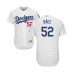 Men's Los Angeles Dodgers #52 Pedro Baez White Home Flex Base Authentic Collection Baseball Player Stitched Jersey