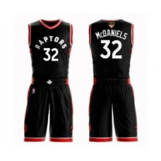 Men's Toronto Raptors #32 KJ McDaniels Swingman Black 2019 Basketball Finals Bound Suit Jersey Statement Edition