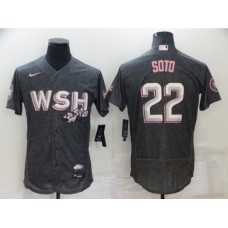 Men's Washington Nationals #22 Juan Soto Gray 2022 City Connect Replica Player Stitched Jersey