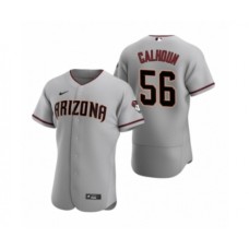 Men's Arizona Diamondbacks #56 Kole Calhoun Nike Gray Authentic 2020 Road Stitched Jersey