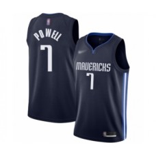 Men's Dallas Mavericks #7 Dwight Powell Authentic Navy Finished Basketball Stitched Jersey - Statement Edition