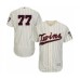 Men's Minnesota Twins #77 Fernando Romero Authentic Cream Alternate Flex Base Authentic Collection Baseball Player Stitched Jersey