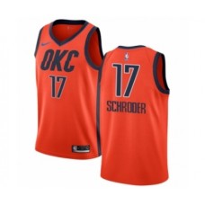 Men's Nike Oklahoma City Thunder #17 Dennis Schroder Orange Swingman Jersey - Earned Edition