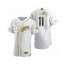 Men's Mlb Los Angeles Dodgers #11 A.J. Pollock Nike White Authentic Golden Edition Stitched Jersey