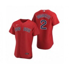 Men's Boston Red Sox #2 Xander Bogaerts Nike Red Authentic 2020 Alternate Stitched Jersey