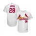 Men's St. Louis Cardinals #28 Adolis Garcia White Home Flex Base Authentic Collection Baseball Player Stitched Jersey