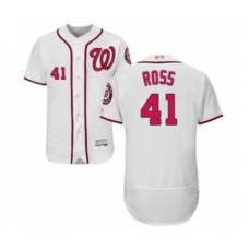 Men's Washington Nationals #41 Joe Ross White Home Flex Base Authentic Collection Baseball Player Stitched Jersey