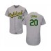 Men's Oakland Athletics #20 Mark Canha Grey Road Flex Base Authentic Collection Baseball Player Stitched Jersey