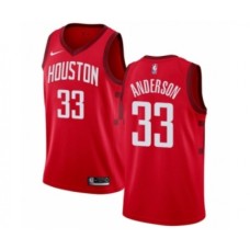 Men's Nike Houston Rockets #33 Ryan Anderson Red Swingman Jersey - Earned Edition