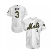 Men's New York Mets #3 Tomas Nido Authentic White 2016 Memorial Day Fashion Flex Base Baseball Player Stitched Jersey