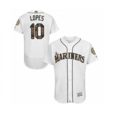 Men's Seattle Mariners #10 Tim Lopes Authentic White 2016 Memorial Day Fashion Flex Base Baseball Player Stitched Jersey