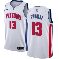 Men's Nike Detroit Pistons #13 Khyri Thomas Swingman White NBA Jersey - Association Edition