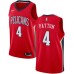 Men's Nike New Orleans Pelicans #4 Elfrid Payton Authentic Red NBA Jersey Statement Edition