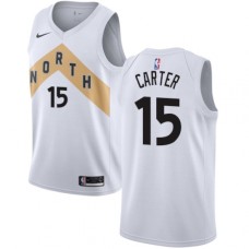 Men's Nike Toronto Raptors #15 Vince Carter Swingman White NBA Jersey - City Edition