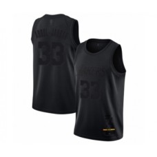 Men's Los Angeles Lakers #33 Kareem Abdul-Jabbar Swingman Black MVP Basketball Stitched Jersey