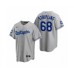 Men's Los Angeles Dodgers #68 Ross Stripling Gray 2020 World Series Champions Road Replica Stitched Jersey