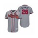 Men's Mike Foltynewicz Atlanta Braves #26 Gray 2019 Mothers Day Flex Base Authentic Stitched Jersey