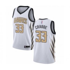 Men's Atlanta Hawks #33 Allen Crabbe Authentic White Basketball Stitched Jersey - City Edition