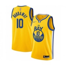 Men's Golden State Warriors #10 Tim Hardaway Authentic Gold Finished Basketball Stitched Jersey - Statement Edition