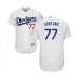 Men's Los Angeles Dodgers #77 Dennis Santana White Home Flex Base Authentic Collection Baseball Player Stitched Jersey