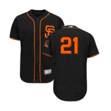 Men's San Francisco Giants #21 Stephen Vogt Black Alternate Flex Base Authentic Collection Baseball Jersey