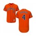 Men's Houston Astros #4 George Springer Orange Alternate Flex Base Authentic Collection 2019 World Series Bound Baseball Stitched Jersey