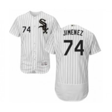 Men's Chicago White Sox #74 Eloy Jimenez White Home Flex Base Authentic Collection Baseball Jersey