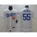 Men's Los Angeles Dodgers #55 Albert Pujols White Nike Road Flex Base Authentic Collection Baseball Stitched Jersey