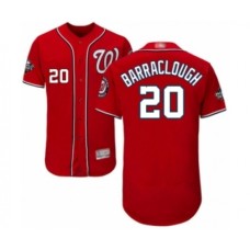 Men's Washington Nationals #20 Kyle Barraclough Red Alternate Flex Base Authentic Collection 2019 World Series Bound Baseball Stitched Jersey