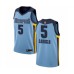 Men's Memphis Grizzlies #5 Bruno Caboclo Authentic Light Blue Basketball Jersey Statement Edition