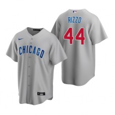 Men's Nike Chicago Cubs #44 Anthony Rizzo Gray Road Stitched Baseball Jersey