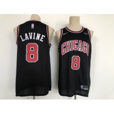 Men's Chicago Bulls #8 Zach LaVine Black Edition Swingman Stitched Basketball Jersey