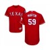 Men's Texas Rangers #59 Brett Martin Red Alternate Flex Base Authentic Collection Baseball Player Stitched Jersey