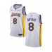 Men's Los Angeles Lakers #8 Kobe Bryant Authentic White Basketball Jersey - Association Edition