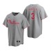 Men's Nike Philadelphia Phillies #3 Bryce Harper Gray Road Stitched Baseball Jersey