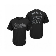 Men's Baltimore Orioles #57 Hanser Alberto Femalta Black 2019 Players Weekend Replica Stitched Jersey