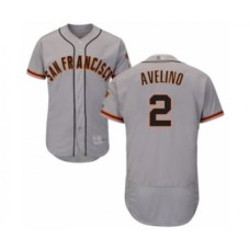 Men's San Francisco Giants #2 Abiatal Avelino Grey Road Flex Base Authentic Collection Baseball Player Stitched Jersey