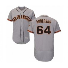 Men's San Francisco Giants #64 Shaun Anderson Grey Road Flex Base Authentic Collection Baseball Player Stitched Jersey