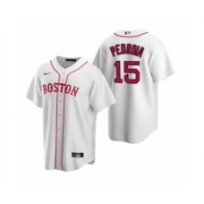 Men's Boston Red Sox #15 Dustin Pedroia Nike White Replica Alternate Stitched Jersey