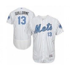 Men's New York Mets #13 Luis Guillorme Authentic White 2016 Father's Day Fashion Flex Base Baseball Player Stitched Jersey