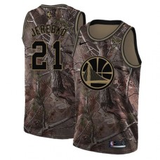 Men's Nike Golden State Warriors #21 Jonas Jerebko Camo NBA Swingman Realtree Collection Jersey